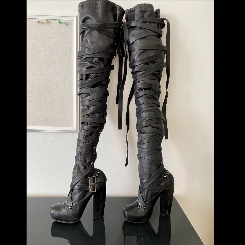 Rare Nicholas Kirkwood X Rodarte Thigh High Boots. Used and signs of wear. 🥲